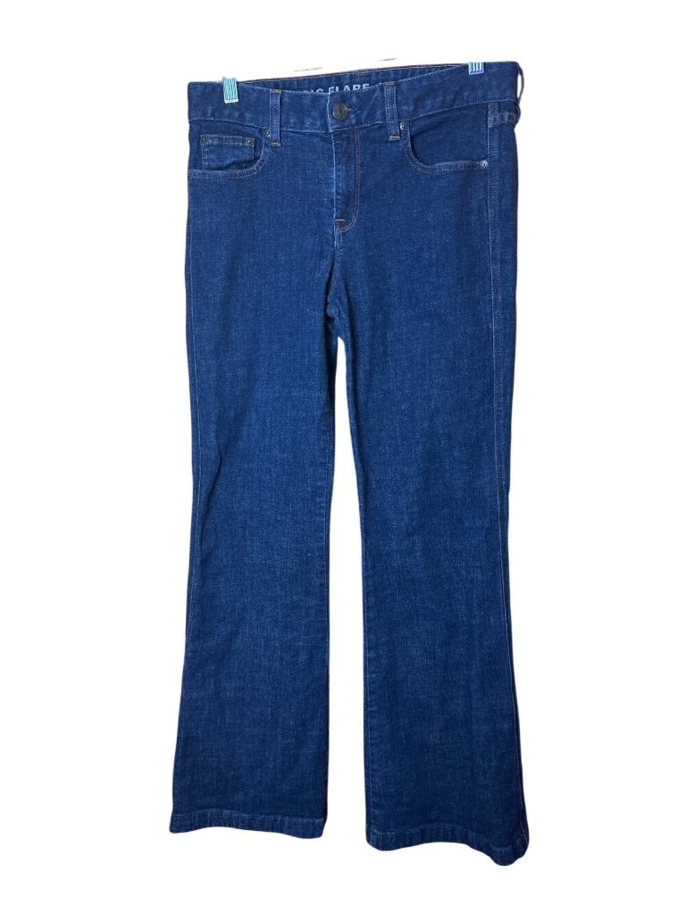 Classic Flare Denim Jeans 30S Blue Stretch Made In USA 98% Cotton 2% Elastane Y2